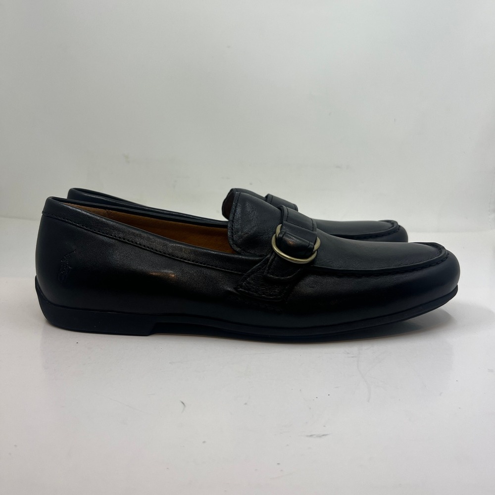 Polo Ralph Lauren Allon Loafers Men's 11D Black Tumbled Leather D-Ring Buckle - Picture 9 of 9